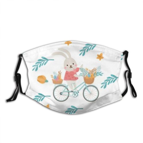 yanfind Childish Isolated Child Season Art Spring Fabric Decoration Decorative Texture Hare Leaves Dust Washable Reusable Filter and Reusable Mouth Warm Windproof Cotton Face
