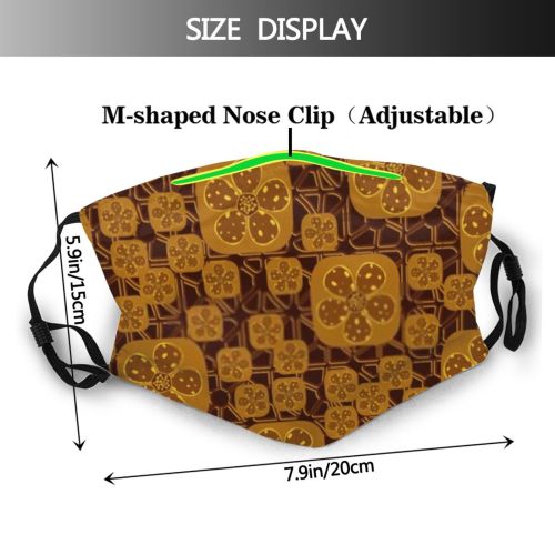 yanfind  Spring Flower Decor Vintage Garden Interior Cartoon Plant Rough Festive Decorative Dust Washable Reusable Filter and Reusable Mouth Warm Windproof Cotton Face