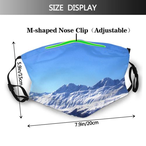 yanfind Winter Vehicle Transport Car Winter Motor Landscape Ice Snow England Tree Vehicle Dust Washable Reusable Filter and Reusable Mouth Warm Windproof Cotton Face