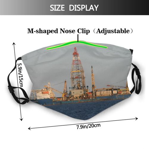 yanfind Offshore Vehicle Jackup Offloading Storage Palmas Drilling Sea Harbour Rig Ship Semi Dust Washable Reusable Filter and Reusable Mouth Warm Windproof Cotton Face