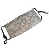 yanfind Flower Retro Motif Lace Flowers Classic Design Beige Visual Paisley Floral Wall Dust Washable Reusable Filter and Reusable Mouth Warm Windproof Cotton Face