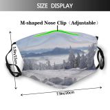 yanfind Winter Landforms Mountain Sky Range Ski Ice Mountainous Massif Snowboard Slovakia Winter Dust Washable Reusable Filter and Reusable Mouth Warm Windproof Cotton Face