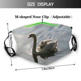 yanfind Geese Duck Swans Lake Bird Baby Bird Reflection Waterfowl Ducks Swan Swan Dust Washable Reusable Filter and Reusable Mouth Warm Windproof Cotton Face