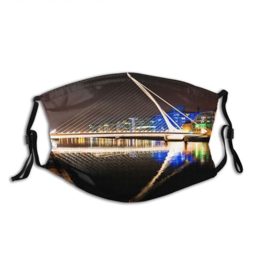 yanfind Built Building Transportation Urban Structure Night Cities Life Illuminated Sky Reflection Architecture Dust Washable Reusable Filter and Reusable Mouth Warm Windproof Cotton Face