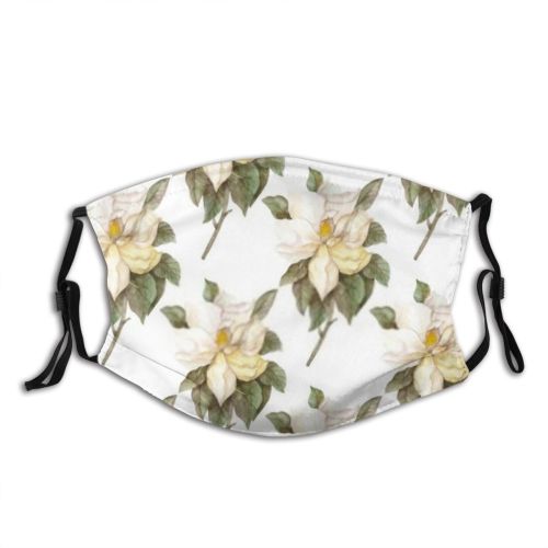 yanfind  Spring Flower Vintage Garden Flora Romantic Plant Retro Tropical Watercolor Sample Dust Washable Reusable Filter and Reusable Mouth Warm Windproof Cotton Face