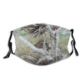 yanfind Winter Thistle Frost Plant Thorns Wildflower Plant Spines Frost Grass Winter Freezing Dust Washable Reusable Filter and Reusable Mouth Warm Windproof Cotton Face