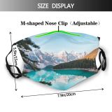 yanfind Idyllic Shot Foliage Lake Vacation Calm Wide Mountain Daytime Peaks Picturesque Scenery Dust Washable Reusable Filter and Reusable Mouth Warm Windproof Cotton Face