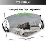 yanfind Ice Lake Transportation Frost Car Storm Mountain Sea Frozen Vehicle Winter Snow Dust Washable Reusable Filter and Reusable Mouth Warm Windproof Cotton Face