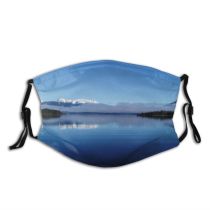 yanfind Lake Sound Mountain Sky Reflection Landforms Mountainous Lake Range Zealand Cloud Milford Dust Washable Reusable Filter and Reusable Mouth Warm Windproof Cotton Face