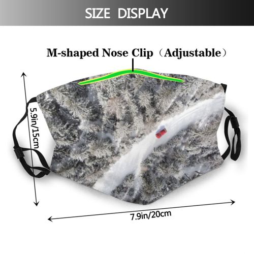 yanfind Drone Transport Aerial Sierre Skidding Landscape Point Trip Journey Rural Tree Snow Dust Washable Reusable Filter and Reusable Mouth Warm Windproof Cotton Face