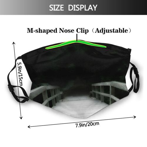 yanfind Coastline Lamp Path Lead Trip Sea Light Island Boardwalk Road Ocean Dock Dust Washable Reusable Filter and Reusable Mouth Warm Windproof Cotton Face