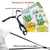 yanfind Childish Pineapple Vacation Beach Enjoy Hipster Hawaii Tropical Decoration Decorative Palm  Dust Washable Reusable Filter and Reusable Mouth Warm Windproof Cotton Face