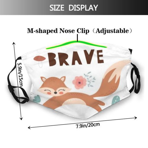 yanfind Isolated Decor Christmas Cute Wolf Fox Colorful Wildlife Kid Child Squirrel Glasses Dust Washable Reusable Filter and Reusable Mouth Warm Windproof Cotton Face