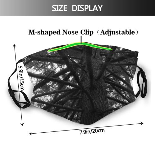 yanfind Hemlock Evergreen Woody Branches Branch Needles Pine Leaf Tree Tree Trunk Limbs Dust Washable Reusable Filter and Reusable Mouth Warm Windproof Cotton Face