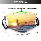 yanfind Idyllic Sunset Dawn Waves Sea Beach Tranquil Scenery Outdoors Sky Dusk Summer Dust Washable Reusable Filter and Reusable Mouth Warm Windproof Cotton Face