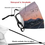 yanfind Idyllic Afterglow Transportation Sunset Night Dawn Road Tranquil Roadway Scenery Expressway Highway Dust Washable Reusable Filter and Reusable Mouth Warm Windproof Cotton Face