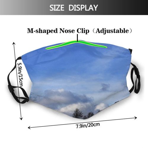 yanfind Field Sky Field Natural Atmospheric Sun Autumn Cloud Landscape Sky Clouds Tree Dust Washable Reusable Filter and Reusable Mouth Warm Windproof Cotton Face
