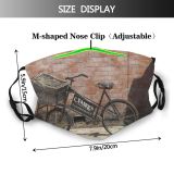 yanfind Work Old Saddle Vehicle Brick Bycicle Ride Classic Wheel Accessory Street Vintage Dust Washable Reusable Filter and Reusable Mouth Warm Windproof Cotton Face