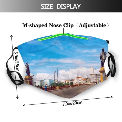 yanfind Metropolis Pernambuco Building Work Tourism Trip City Cloud Sky Light City Street Dust Washable Reusable Filter and Reusable Mouth Warm Windproof Cotton Face