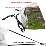 yanfind Mill Old Spring Decayed Derelict Plant Windmills Flowers Energy Wildflower Wood Wooden Dust Washable Reusable Filter and Reusable Mouth Warm Windproof Cotton Face