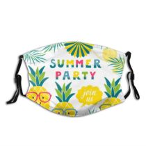 yanfind Childish Pineapple Vacation Beach Enjoy Hipster Hawaii Tropical Decoration Decorative Palm  Dust Washable Reusable Filter and Reusable Mouth Warm Windproof Cotton Face