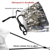 yanfind Winter Sky Table Tree Picnic Plant Home Winter Forest Freezing Branch Snow Dust Washable Reusable Filter and Reusable Mouth Warm Windproof Cotton Face