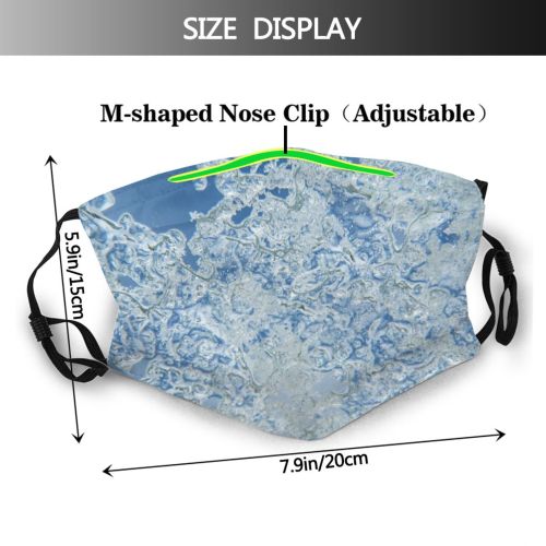 yanfind Winter Texture Sky Ice Frost Winter Freezing Snow Dust Washable Reusable Filter and Reusable Mouth Warm Windproof Cotton Face