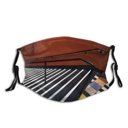 yanfind Room Plaza Funky Levels Horton Stairs Trendy Colorful Classic Design Patterns Angles Dust Washable Reusable Filter and Reusable Mouth Warm Windproof Cotton Face