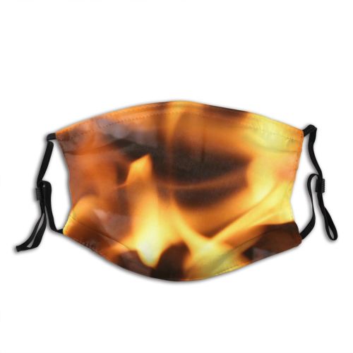 yanfind Flame Charcoal Fire Experiment Campfire Fashion Warm Flame Fire Bonfire Heat Hot Dust Washable Reusable Filter and Reusable Mouth Warm Windproof Cotton Face