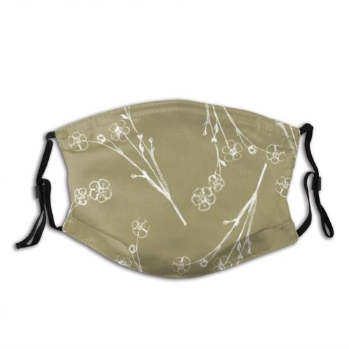 yanfind Abstract Bough Garden Decor Cute Seamless Package Cloth Summer Doodle Delicate Ornament Dust Washable Reusable Filter and Reusable Mouth Warm Windproof Cotton Face