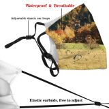 yanfind Natural Trentino Autumn Falesina Leaves Landscape Sky Fall Leaf Leaf Tree Tree Dust Washable Reusable Filter and Reusable Mouth Warm Windproof Cotton Face