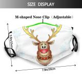 yanfind Isolated Santa Congratulation Fashion Christmas Cute Winter Wildlife Year Antler Accessories Vintage Dust Washable Reusable Filter and Reusable Mouth Warm Windproof Cotton Face