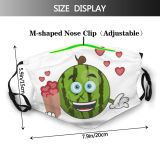 yanfind Isolated Smile Vitamin Emoticon Comic Cute Mascot Vegetarian Natural Juicy Summer Diet Dust Washable Reusable Filter and Reusable Mouth Warm Windproof Cotton Face