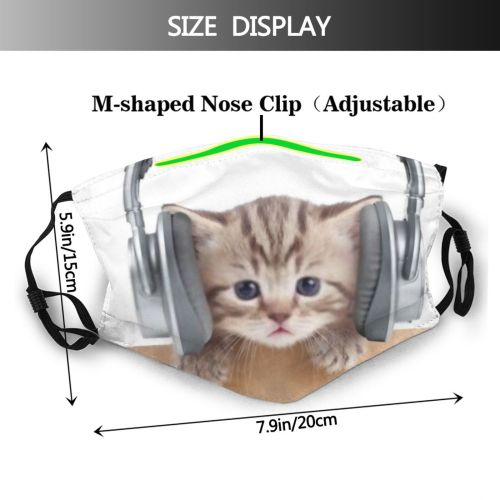 yanfind Isolated Audio Whisker Young Player Hear Sound Little Cat Cute Volume Listening Dust Washable Reusable Filter and Reusable Mouth Warm Windproof Cotton Face