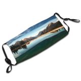 yanfind Lake Daylight Dawn Forest Clouds Mountains Trees Outdoors Sky Lakeside Placid Reflection Dust Washable Reusable Filter and Reusable Mouth Warm Windproof Cotton Face