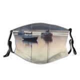 yanfind Transportation Sailboat Reflection Sky Vehicle Calm Morning Boat Atmospheric Sea Dust Washable Reusable Filter and Reusable Mouth Warm Windproof Cotton Face