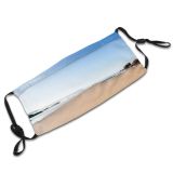 yanfind Cornwall Sand Coastline Scene Ocean Cliff Over Beach Sky UK Scenics Southwest Dust Washable Reusable Filter and Reusable Mouth Warm Windproof Cotton Face