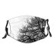 yanfind Winter Texture Limb Trunk Contrast Branches Woody Branch Sky Plant Organic Branch Dust Washable Reusable Filter and Reusable Mouth Warm Windproof Cotton Face