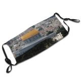 yanfind Islam Building Holy Israel Old Place Place Center Golden Historic History Antic Dust Washable Reusable Filter and Reusable Mouth Warm Windproof Cotton Face