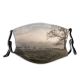yanfind Winter Mist Field Morning Natural Winter Atmospheric Fog England Landscape Sky Tree Dust Washable Reusable Filter and Reusable Mouth Warm Windproof Cotton Face