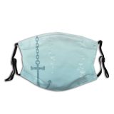 yanfind Chain Freshness Deep Nautical Destinations Travel Undersea Old Liquid Sea Turquoise Vessel Dust Washable Reusable Filter and Reusable Mouth Warm Windproof Cotton Face