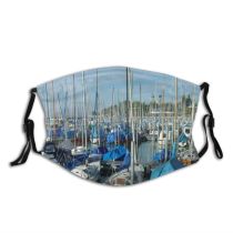 yanfind Harbor Vehicle Sailer Port Sea Boat Harbour Ship Dock Marina Watercraft Mast Dust Washable Reusable Filter and Reusable Mouth Warm Windproof Cotton Face