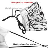 yanfind Isolated Whisker Cat Cute Lifestyles Cheerful Posing Watching Bengal Friendship Fluffy Art Dust Washable Reusable Filter and Reusable Mouth Warm Windproof Cotton Face