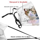 yanfind Elegant Fur Young Cat Kitty Cute Elegance Aquarelle Lonely Beautiful Pretty Ears Dust Washable Reusable Filter and Reusable Mouth Warm Windproof Cotton Face