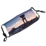 yanfind Ice Sunset Dawn Top Mountains Sun Peak Beautiful Outdoor Snow Rocks Adventure Dust Washable Reusable Filter and Reusable Mouth Warm Windproof Cotton Face