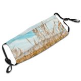 yanfind Cereal Wheat Beach Beautiful Grain Meadow Field Season Spring Scene Sky Garden Dust Washable Reusable Filter and Reusable Mouth Warm Windproof Cotton Face