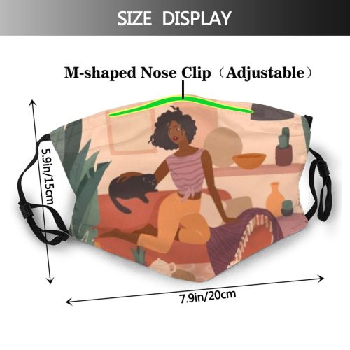 yanfind Comfort Homely Cat Cute Everyday Resting Cozy Interior Feminine Trendy Inspiration Room Dust Washable Reusable Filter and Reusable Mouth Warm Windproof Cotton Face