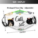 yanfind Isolated Lovely Whisker Cat Kitty Cute Muzzle Kid Doodle Funky Design Pretty Dust Washable Reusable Filter and Reusable Mouth Warm Windproof Cotton Face