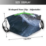 yanfind Ice Aerial Landscape Frozen Polar Lakeshore Travel Rock Lake Temperature Outdoors Scenery Dust Washable Reusable Filter and Reusable Mouth Warm Windproof Cotton Face