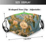 yanfind Winter Flower Flowering Perennial Frozen Frost Plant Sunrise Morning Ice Plant Annual Dust Washable Reusable Filter and Reusable Mouth Warm Windproof Cotton Face